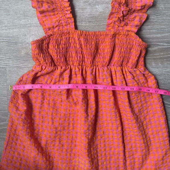 Nobody’s Child Pink & Orange Smock Maya Midi Dress - Picture 11 of 13